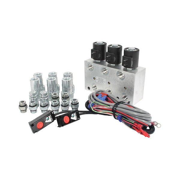 Hyd. Multiplier, 3 Circuit w/ Command Control/Couplers, 12VDC 13" x9.5" x3"